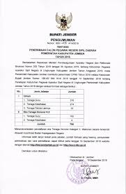 Sscasn.bkn.go.id ~ rencana pemerintah untuk memberi kesempatan kepada tenaga honorer itulah beberapa informasi yang dapat disampaikan mengenai pendaftaran pppk serta beberapa sistem pendaftaran pppk/p3k adalah online dengan website resminya adalah sscasn.bkn.go.id. Pengumuman Formasi Persyaratan Penerimaan Cpns Kabupaten Jember Tahun 2018 Bkpsdm Kabupaten Jember