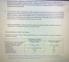 Financial literacy activity comparing credit card offers answers. The Cost Of Credit Card Usage Worksheet Review Ch 5 Chegg Com