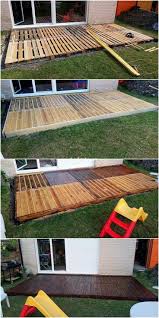 Diy Pallet Garden Terrace Step By Step Plan Diy Diygardeneasysimple Garden Pallet Pla Terrasse Aus Paletten Diy Terrasse Hinterhof Terrassen Designs