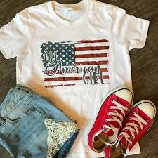 all american girl shirt girls 4th of july shirt patriotic shirt stars and strips red white and blue america