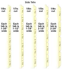 Custom Print Chart Dividers Index Tabs Divider Sets