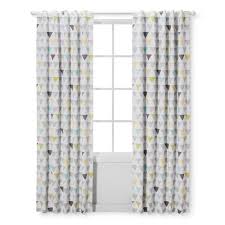 Blackout Curtain Panel Triangles 42 X 84 Cloud Island Gray Target