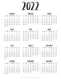 33 cute free printable one page calendars for 2022 lovely planner