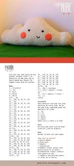 Crochet Amigurumi Cloud Pillow Free Pattern In Spanish Use Google Translate Cojin Nube Patrones Ganchillo Amigurumi