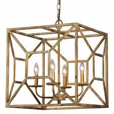 Maybe you would like to learn more about one of these? Square Chandelier 4 Bulb Gold Metal Cube Light Fixture Bay Window Design Ebay