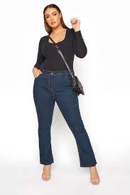 Des jeans mom, des jeans droits, des jeans délavés, des jeans slim, des jeans bootcut, des jeans flare, des jeans taille haute. Jean Denim 5 Poches Coupe Bootcut Indigo Grandes Tailles 16 A 32 Yours Clothing