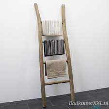 houten decoratie ladder kopen badkamer accessoires hout badkamer badkamerdecoratie