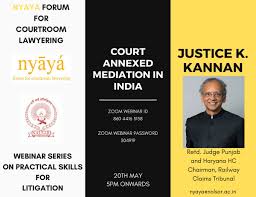 Justice k kannan was formerly a judge at high court of punjab & haryana, chandigarh, india. Nyaya Forum Nalsar On Twitter The 12th Session Of Our Webinar Is On Court Annexed Meditation At 5 Pm Today The Speaker Justice K Kannan Is An Accredited Mediator And An Expert