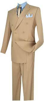 Vinci Men S Wool Feel 6 Button Double Breasted Solid Color Suit Dc900 1 At Amazon Men S Clothing Store