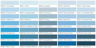 Behr Paints Color Chart Some Of The Blues 550a 1 Sea