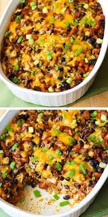 Black Beans Or Pinto Beans Black Bean And Beef Enchilada Casserole With Pinto Beans Black Beans Green Chili Peppers Cheese And Green Onions Quick And Easy In 2020 Enchilada Casserole Beef