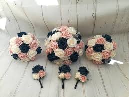 Check spelling or type a new query. Vintage Rustic Style Wedding Bouquet Package Navy Blue Blush Etsy In 2021 Blue And Blush Wedding Rustic Style Wedding Pink Wedding Theme