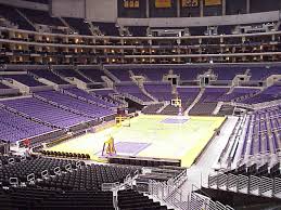 Rare Staples Center Lakers Seating View Los Angeles Lakers