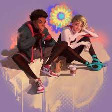 This is my first moodboard so sry if i'm horrible lol. Solo Fotos De Miles Morales Y Gwen Stacy Miles Morales Spiderman Marvel Spiderman Marvel Superheroes