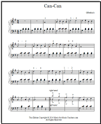 If you know you're going to compile a collection of hundreds of songs, your best bet is to start saving the music on cds so that you'll have t. Can Can For Piano Free Printable Sheet Music Downloads For Your Students