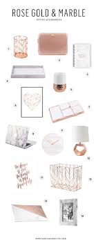 Beautiful Rose Gold Marble Office Accessories Seaside Creative Blog Marble Interior Rose Gold Bedroom Rose Gold Rooms
