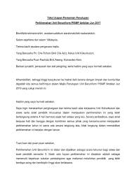 Contoh Teks Ucapan Perasmian Penutup