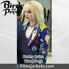 Harley Quinn Inspired Outfits Birds Of Prey Birds Of Prey Margot Robbie Blue Blazer Blue Blazer Margot Robbie Robbie