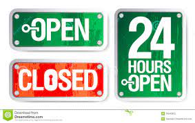 Open And Closed Signs Stock Vector Illustration Of Rectangle 14543972