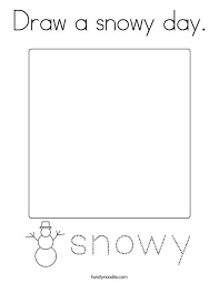 Draw A Snowy Day Coloring Page Twisty Noodle Coloring Pages Snowy Day Coloring Pages Nature