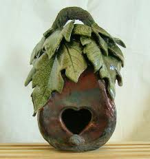 Pin By Cathy Mcconnell On Leaf Pinterest Hand Built Pottery Pottery Handbuilding Ceramic Birdhouse