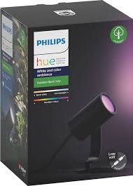 Philips Hue White And Color Ambiance Lily Outdoor Spot Light Extension Kit Multicolor 802074 Best Buy In 2020 Hue Philips Phillips Hue Lighting Cool Things To Buy