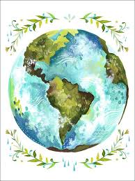 Dear Earth Posters That Stick Earth Art Watercolor Art Posters Watercolor Wall Art