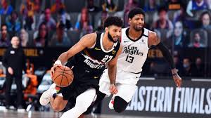 Denver nuggets center nikola jokic, right, shoots as los angeles clippers center ivica zubac defends during the second half of an nba basketball game saturday, may 1, 2021, in los angeles. Nuggets Vs Clippers Pro Report Sharp Action Betting Systems Aligned On Game 7 Spread Tuesday Sept 15