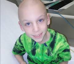 Two thumbs up for Jackson whose chemo port was removed this week. His mom  shared: “If you look closely, you can see the marks from all the pokes he  received, like tiny