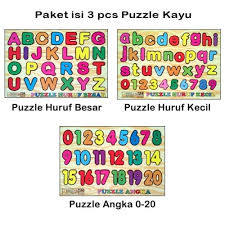 In this delightful game, very young children can have fun and learn while putting together five simple puzzles. Jual Paket Puzzle Kayu Mainan Edukasi Puzzle Huruf Besar Angka Hurf Kecil Jakarta Timur Toko Dikonu Tokopedia