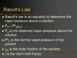 Raoult's law relationship between vapor pressure and concentration of a solution tutorial for chemistry students. Colligative Properties Ppt Download