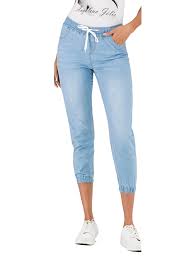Women' s Mid Rise Skinny Jeans Plus Size Drawstring Slim Fit Elastic Waist  Denim Pants Curvy Casual Jeans - Walmart.com