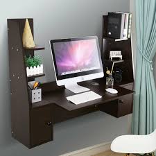 Get the best deals on wall mounted computer desk home office desks. Coner Floating Wall Mounted Computer Desk Home Office Table With Sheelf Storge