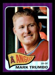 2014 Topps Heritage Chrome Purple Refractor #442 Mark Trumbo Angels z