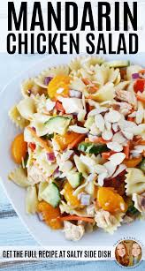 The best macaroni salad ever. Mandarin Salad With Chicken Bow Tie Pasta And Asian Dressing Easy Recipe Salad Chicken Pasta Salad Recipes Salad Side Dishes Spring Salad Recipes
