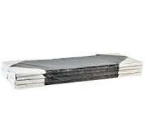 Natürliche Schieferplatte rechteckig Steintablett Schwarz 35×15cm 3St