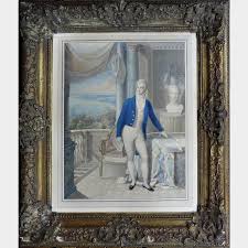 Henry Eldridge Watercolor of Sir John Thomas Coghill, Second Baronet