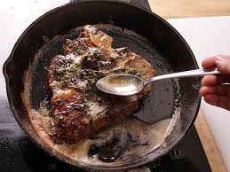 Heat 1/2 stick of butter and 1tbsp coconut oil in a cast iron pan on the stovetop as hot as you can get it! The Food Lab S Complete Guide To Pan Seared Steaks Serious Eats