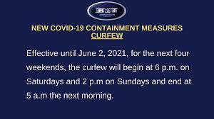 On thursday, april 9 to 7:00 a.m. Andrew Holness On Twitter Weekdays Curfew Hours Will Remain At 8 P M To 5 A M The Following Morning Ending At 5 A M On June 3 2021 Weekend Curfew Hours Will Be Modified
