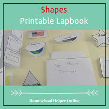 Klappbücher, die von schüler*innen selbst gestaltet werden können. Shapes Lapbook Homeschool Helper Online