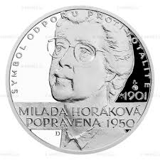 A champion of women's rights and democratic principles, milada horáková was executed by the communists on june 27, 1950 at 5:35 a.m. Silver Medal National Heroes Milada Horakova Proof E Mince Cz Numismatika