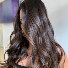 If you look good in red purple charcoal gray teal sandy blond beige blond chocolate brown and mahogany will look good on you. 7 Brunette Balayage Ideas And Formulas Wella Professionals