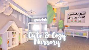 Modern minimalistic futuristic house pet / baby room speed build! Cute Cozy Nursery Roblox Adopt Me Youtube