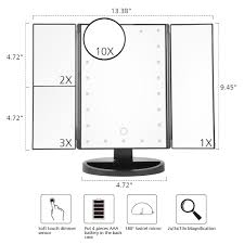 Shop for vanity desk with mirror online at target. Led Touch Screen 22 Light Makeup 1x 2x 3x 10x Magnifying Vanity 3 Fold Edeals123