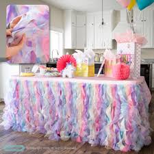 Bluekate Unicorn Rainbow Table Skirt In 2020 Unicorn Party Decorations Rainbow Decorations Birthday Decorations