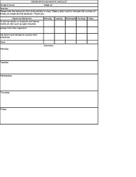 Behavior Frequency Chart Worksheets Teaching Resources Tpt