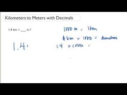 We can also form a simple proportion to calculate the result: Kilometers To Meters With Decimals Youtube