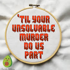 Funny gnomes cross stitch 3 patterns set. Modern Cross Stitch Pdf Instant Download Unsolvable Murder Cross Stitch Pattern Digital File Plastic Canvas Kits How To Commentfer Fr