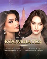 ROOMMATES! @ahtisa 🇵🇭 and @mirnacaballini 🇵🇦 #MissUniverse2025  #74thMissUniverse