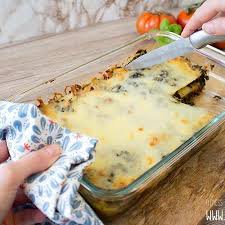Low Carb Zucchini Lasagne Vegetarisch Mit Spinat Und Mozzarella Rezept Zucchini Lasagne Vegetarisch Zucchini Vegetarisch